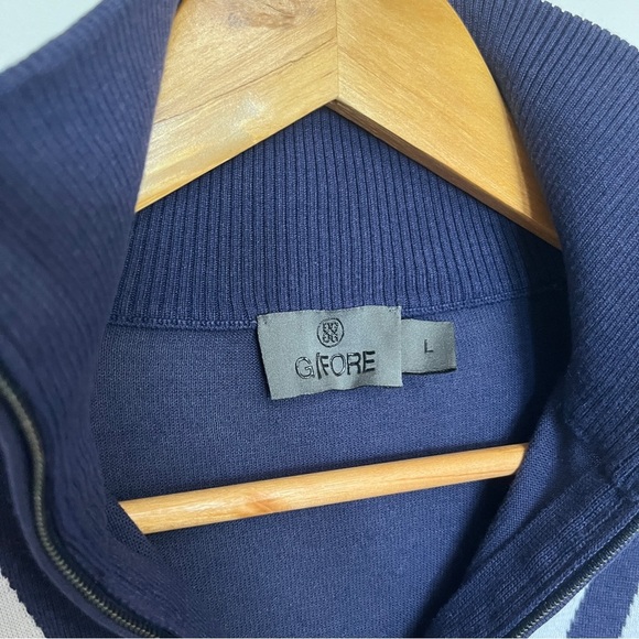 G/FORE Triple-V Quarter Zip Golf Sweater Size Large - Picture 4 of 6